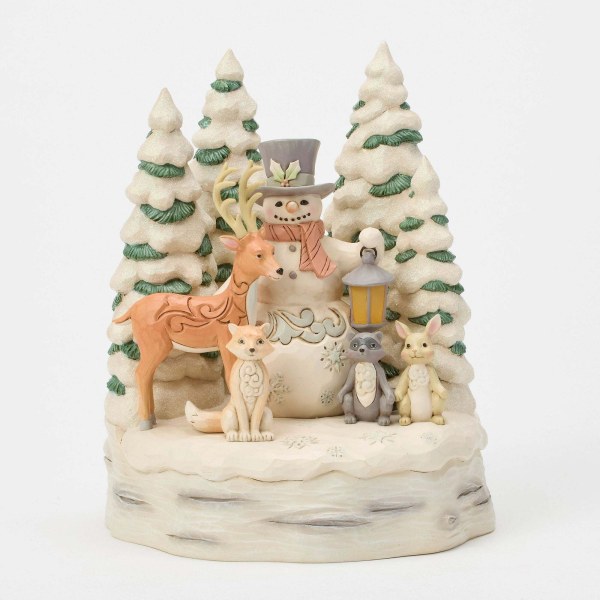 Muñeco de nieve de WhiteWoodland con bosque - Heartwood Creek