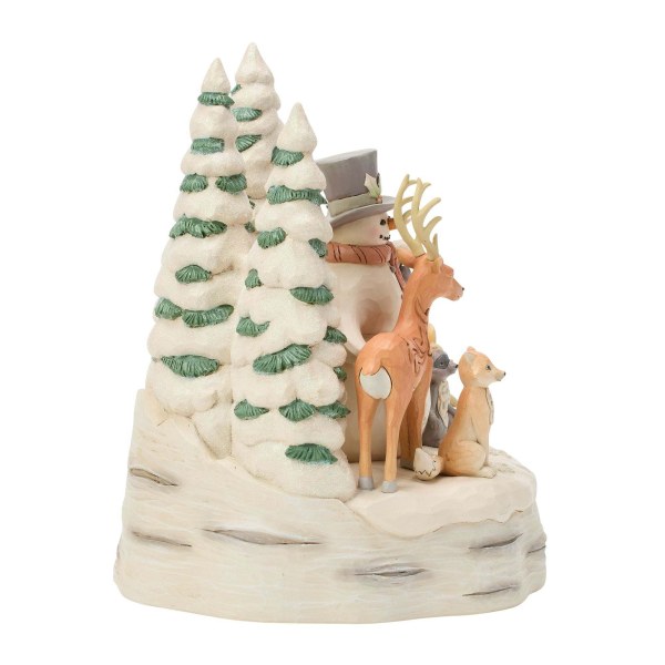 Muñeco de nieve de WhiteWoodland con bosque - Heartwood Creek