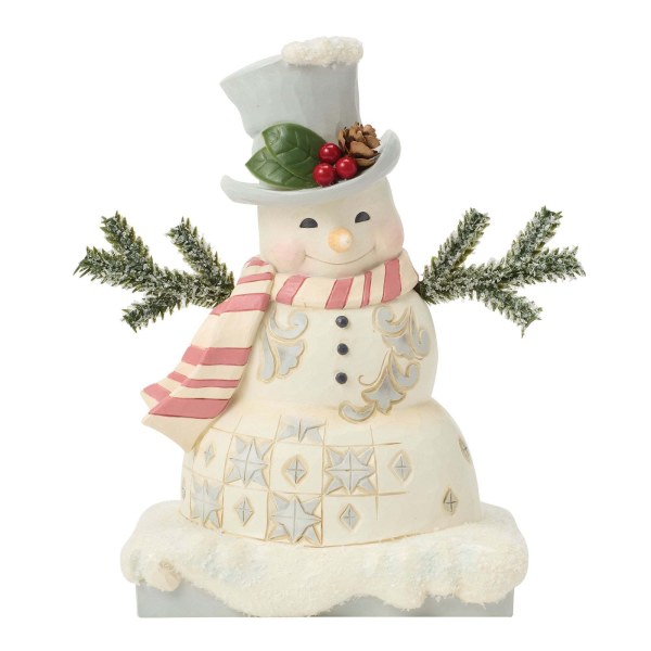 Muñeco de nieve de WhiteWoodland con sombrero helado - Heartwood Creek