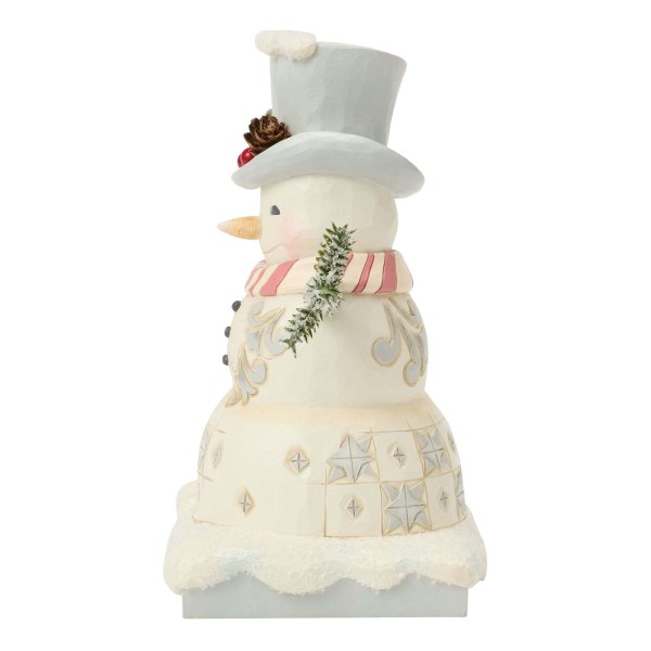 Muñeco de nieve de WhiteWoodland con sombrero helado - Heartwood Creek