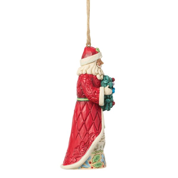 Adorno colgante de Papá Noel con corona - Heartwood Creek
