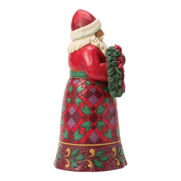 Papá Noel con figura de flor de Pascua - Heartwood Creek
