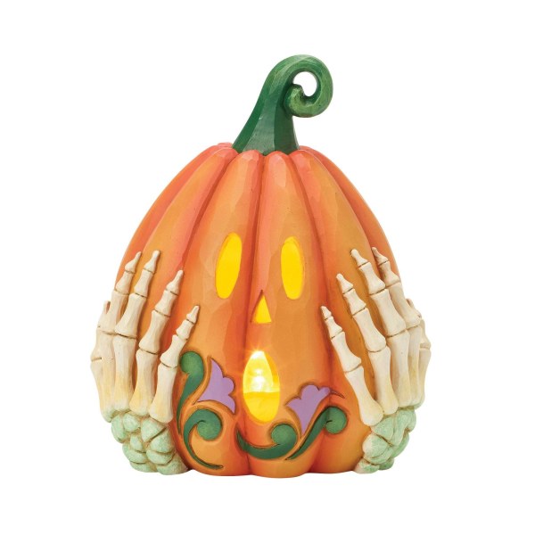 Calabaza con manos de esqueleto LED - HEARTWOOD CREEK