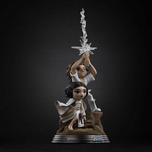 Figura Mini Co. Luke y Leia 30 cm - Iron Studios Star Wars