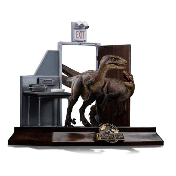 Art Scale Rapaces en la puerta de la cocina 28 cm - Iron Studios Jurassic Park