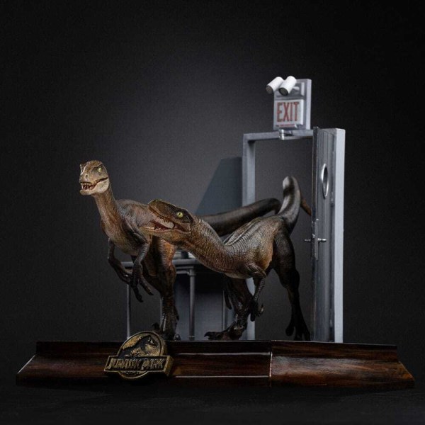 Art Scale Rapaces en la puerta de la cocina 28 cm - Iron Studios Jurassic Park