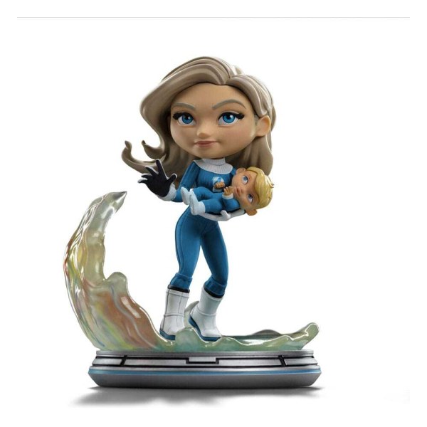 Figura Mini Co. Mujer Invisible y Franklin 15 cm - Iron Studios Los Cuatro Fantásticos