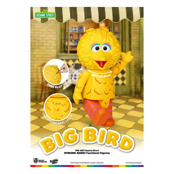 Hucha de PVC Big Bird de Plaza Sésamo Syaking Bang Series de 49 cm