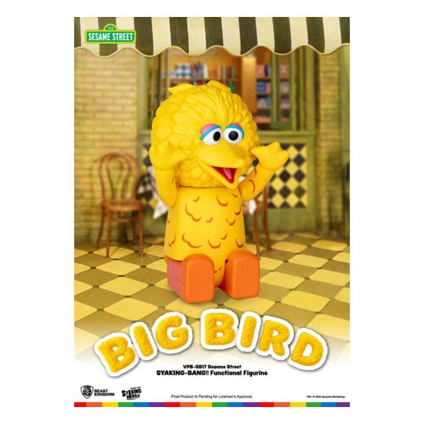 Hucha de PVC Big Bird de Plaza Sésamo Syaking Bang Series de 49 cm
