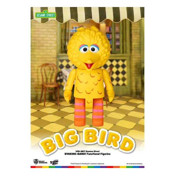Hucha de PVC Big Bird de Plaza Sésamo Syaking Bang Series de 49 cm
