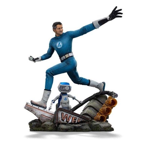 Estatuilla Cuatro Fantásticos 1 10 Scale Mr. Fantastic y HERBIE 26 cm