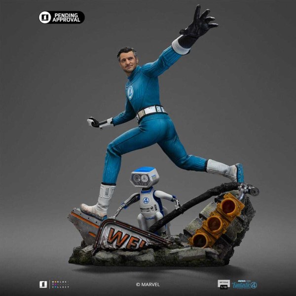 Estatuilla Cuatro Fantásticos 1 10 Scale Mr. Fantastic y HERBIE 26 cm