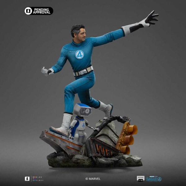 Estatuilla Cuatro Fantásticos 1 10 Scale Mr. Fantastic y HERBIE 26 cm