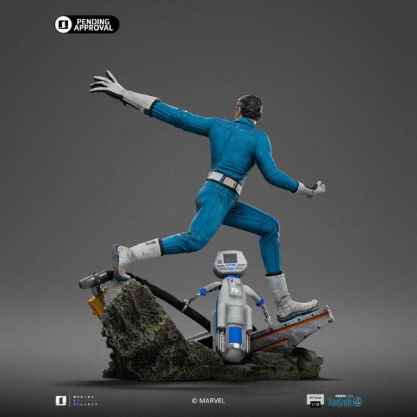 Estatuilla Cuatro Fantásticos 1 10 Scale Mr. Fantastic y HERBIE 26 cm