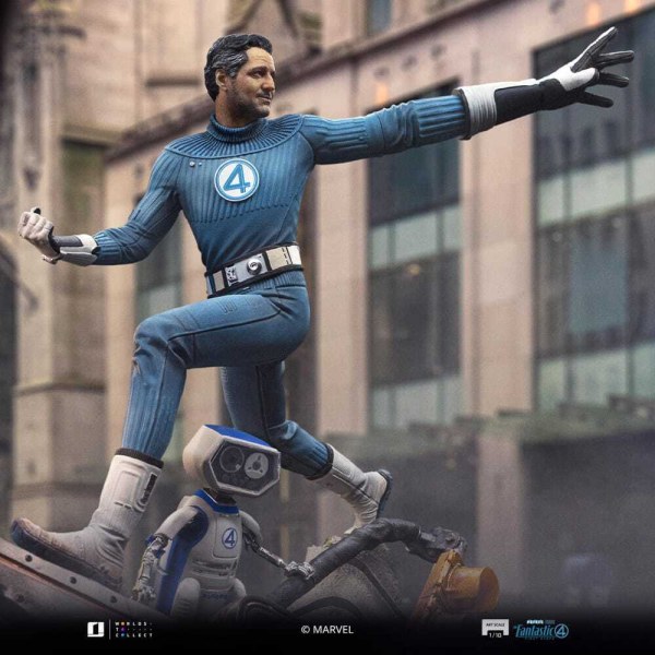Estatuilla Cuatro Fantásticos 1 10 Scale Mr. Fantastic y HERBIE 26 cm