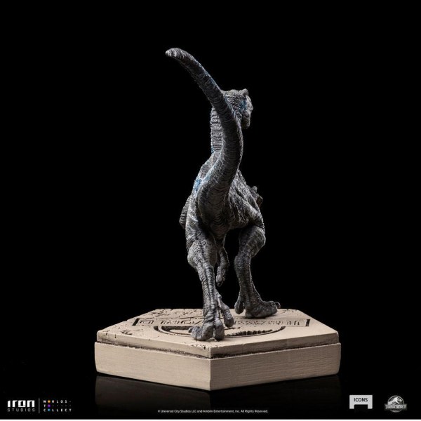 Estatuilla Jurassic World Icons Velociraptor Azul 9 cm