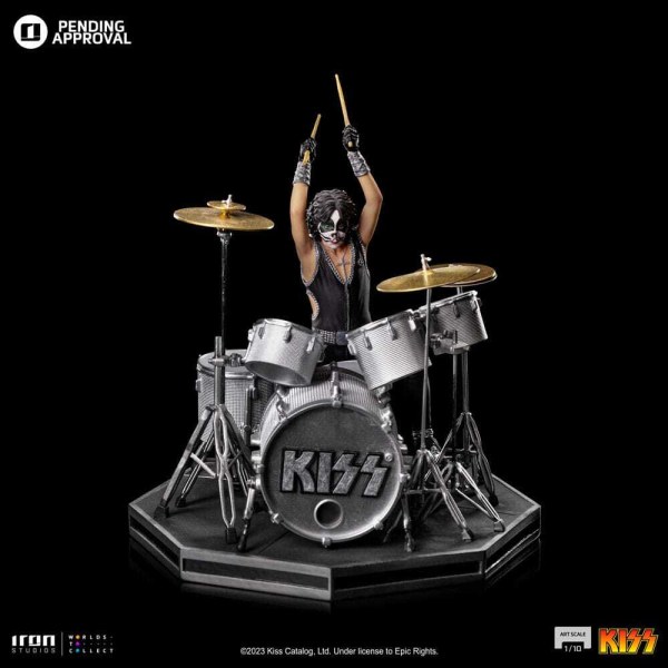 Estatuilla de Kiss Art Scale 1 Peter Criss Edición Limitada 22 cm