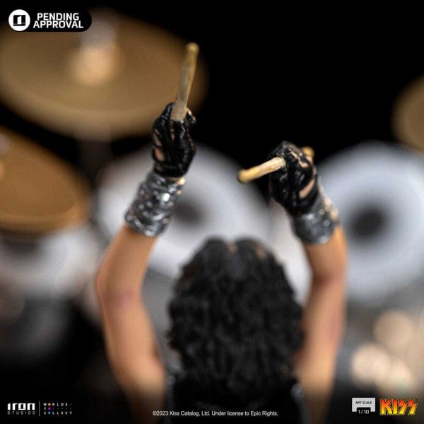 Estatuilla de Kiss Art Scale 1 Peter Criss Edición Limitada 22 cm