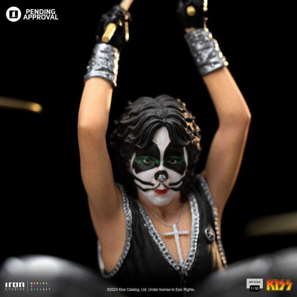 Estatuilla de Kiss Art Scale 1 Peter Criss Edición Limitada 22 cm