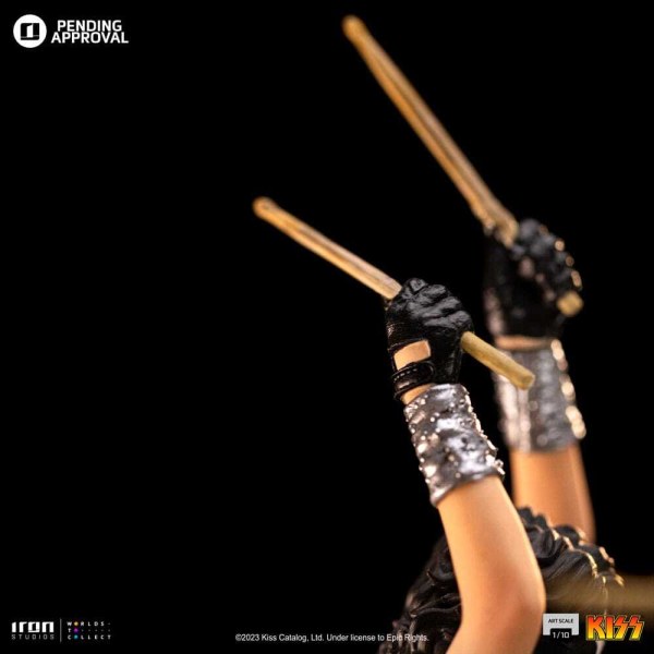 Estatuilla de Kiss Art Scale 1 Peter Criss Edición Limitada 22 cm