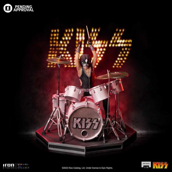 Estatuilla de Kiss Art Scale 1 Peter Criss Edición Limitada 22 cm