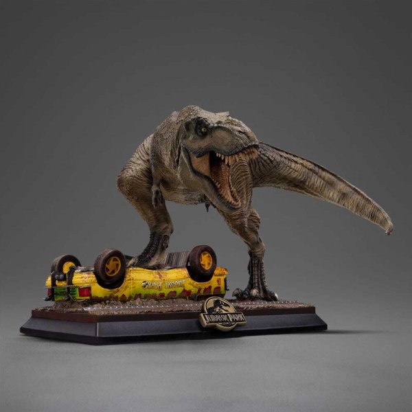 Estatuilla de Jurassic Park Icons T-Rex Attack de 15 cm