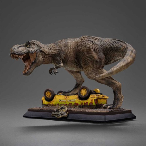 Estatuilla de Jurassic Park Icons T-Rex Attack de 15 cm