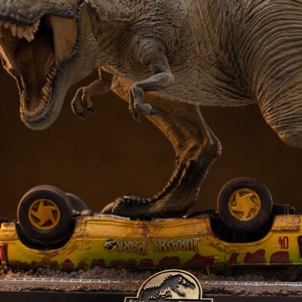 Estatuilla de Jurassic Park Icons T-Rex Attack de 15 cm