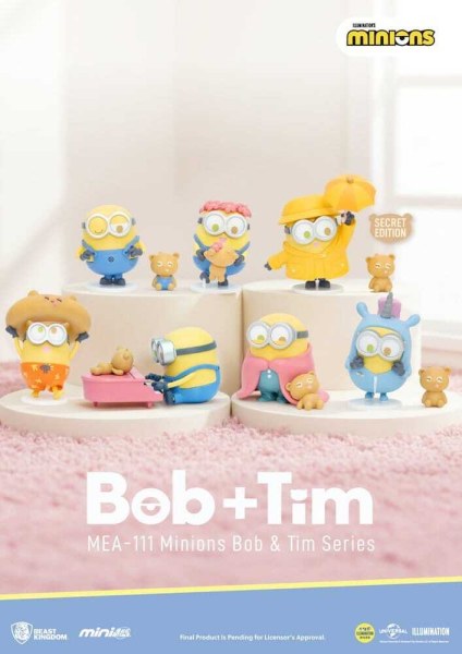 Surtido de figuras Minions Mini Egg Attack Caja Sorpresa Minions serie bob & tim 9 cm (6)