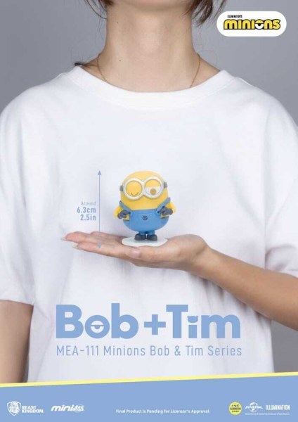 Surtido de figuras Minions Mini Egg Attack Caja Sorpresa Minions serie bob & tim 9 cm (6)