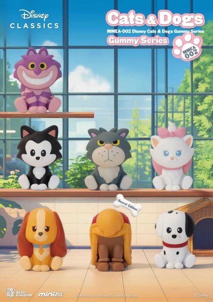Caja sorpresa de figuras de Disney Cats & Dogs - Serie Mini Egg Attack Gummy de 3 cm