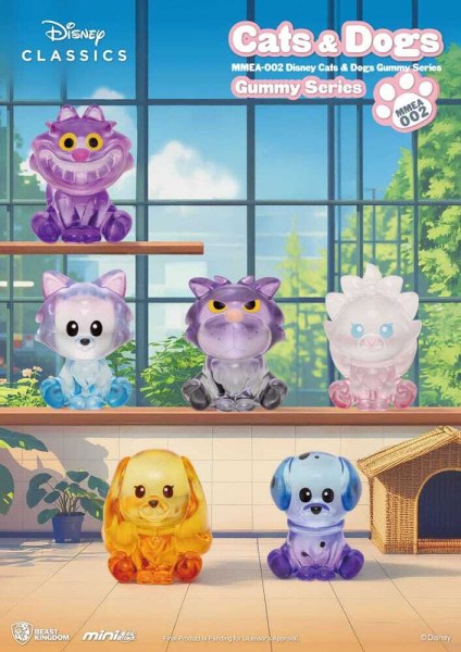 Caja sorpresa de figuras de Disney Cats & Dogs - Serie Mini Egg Attack Gummy de 3 cm