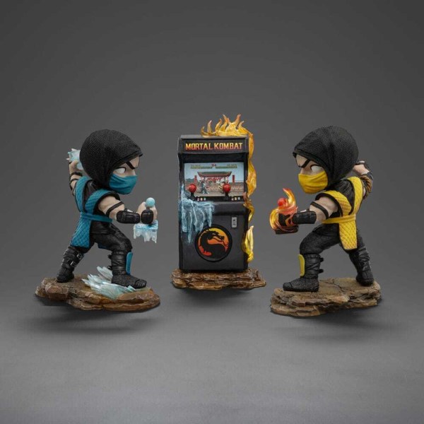 Set de 2 figuras Mini Co. Scorpion vs. Subzero Arcade 15 cm - Iron Studios Mortal Kombat