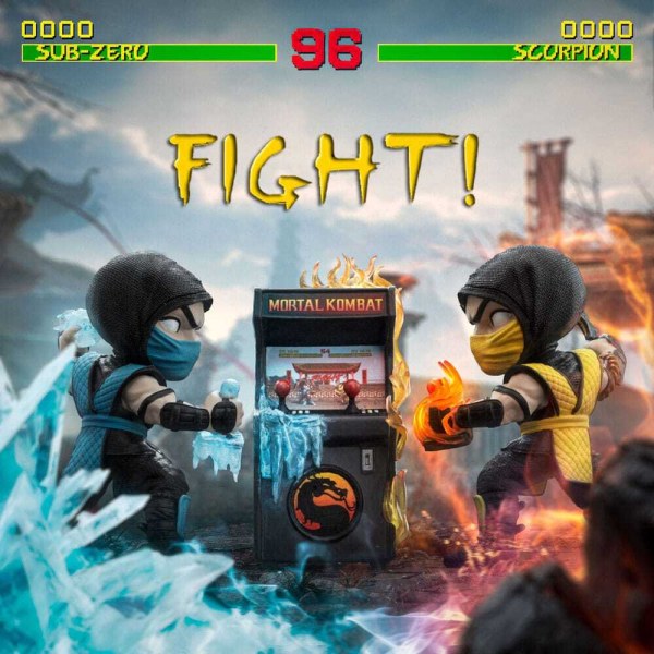 Set de 2 figuras Mini Co. Scorpion vs. Subzero Arcade 15 cm - Iron Studios Mortal Kombat