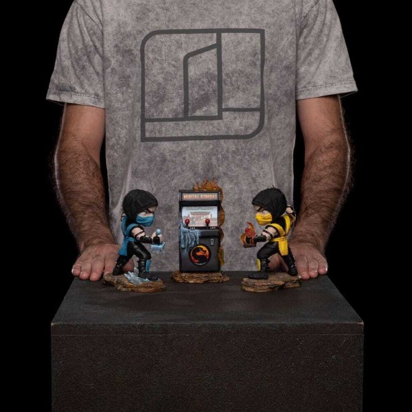 Set de 2 figuras Mini Co. Scorpion vs. Subzero Arcade 15 cm - Iron Studios Mortal Kombat