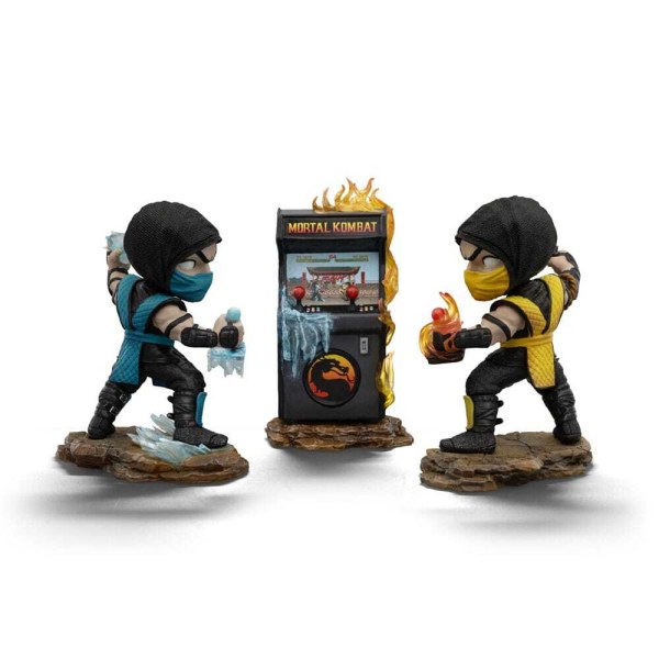 Set de 2 figuras Mini Co. Scorpion vs. Subzero Arcade 15 cm - Iron Studios Mortal Kombat