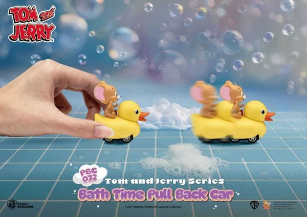 Caja sorpresa para la hora del baño con coches de tracción a fricción de Tom Y Jerry (paquete de 6)