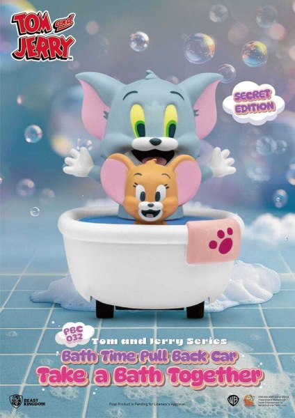 Caja sorpresa para la hora del baño con coches de tracción a fricción de Tom Y Jerry (paquete de 6)