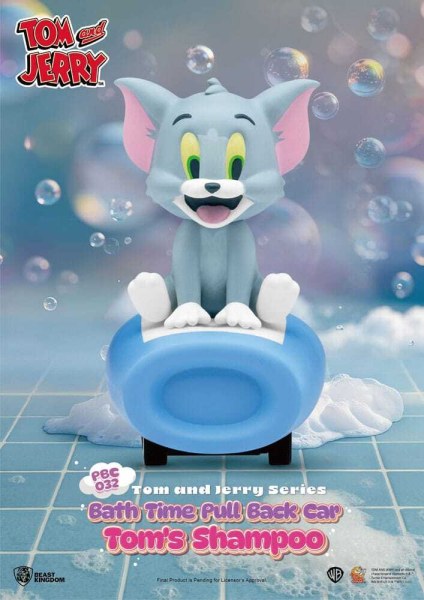 Caja sorpresa para la hora del baño con coches de tracción a fricción de Tom Y Jerry (paquete de 6)