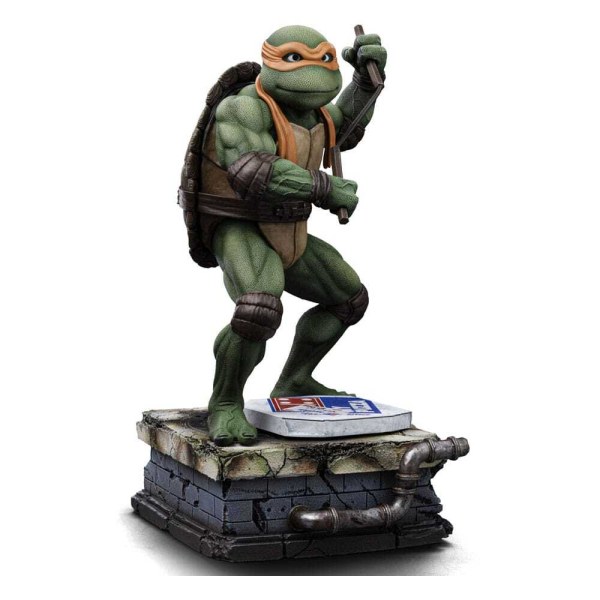 Estatua a escala 1 de las Tortugas Ninja Adolescentes Mutantes, Art Scale Michelangelo, 19 cm