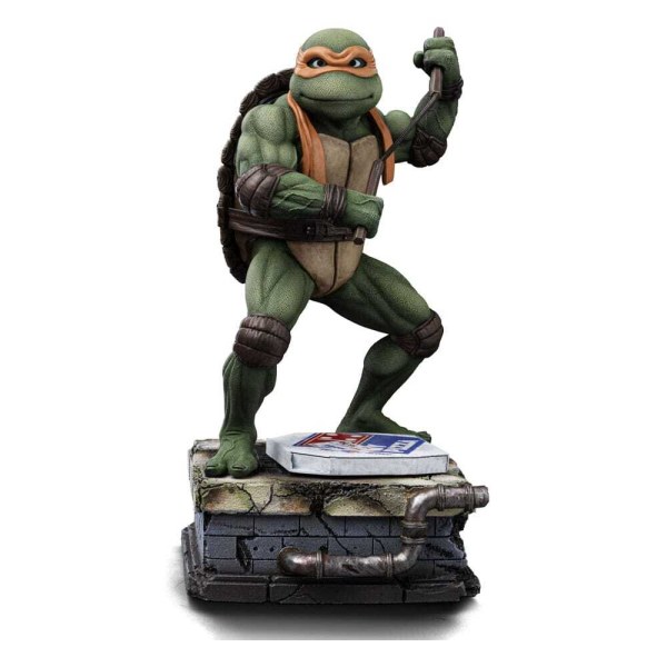 Estatua a escala 1 de las Tortugas Ninja Adolescentes Mutantes, Art Scale Michelangelo, 19 cm