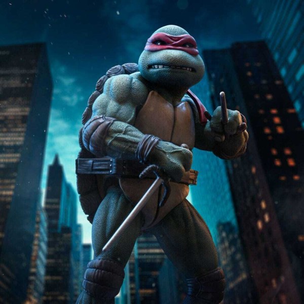 Estatua de las Tortugas Ninja Adolescentes Mutantes a escala 1 de Art Scale Raphael, 21 cm