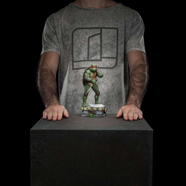 Estatua de las Tortugas Ninja Adolescentes Mutantes a escala 1 de Art Scale Raphael, 21 cm