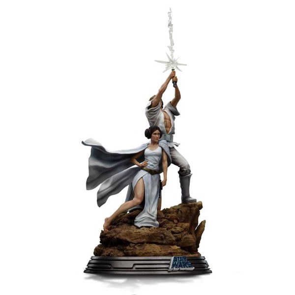 Estatuilla de Star Wars 1:10 Deluxe Art Scale Luke y Leia 41 cm
