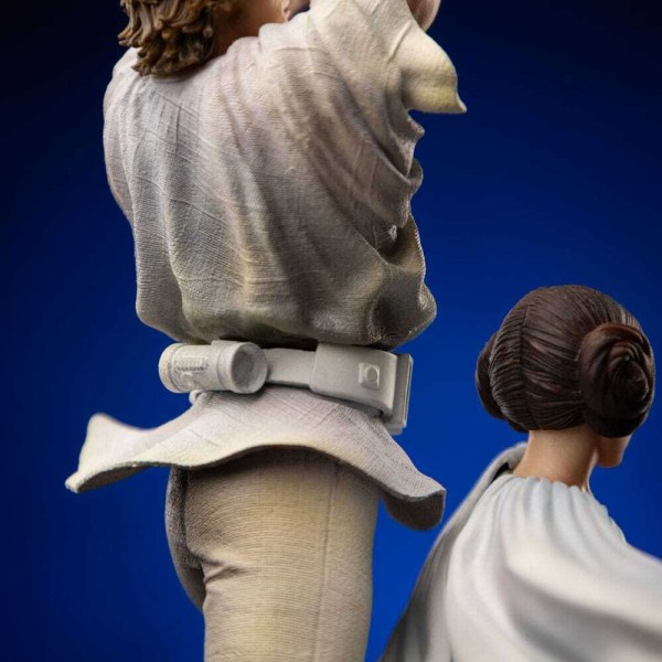 Estatuilla de Star Wars 1:10 Deluxe Art Scale Luke y Leia 41 cm