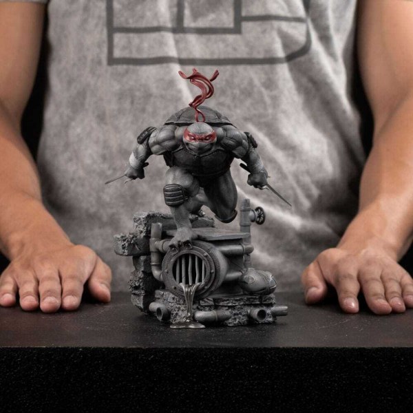 Estatuilla de las 1:10 Scale Raphael Variante Blanco y Negro 26 cm