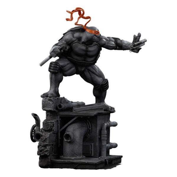 Estatuilla de las 1:10 Scale Michelangelo Variante Blanco y Negro 26 cm