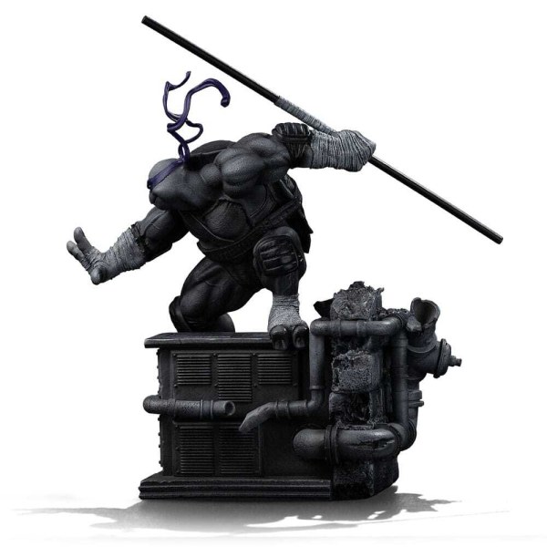 Estatuilla de las 1/10 Scale Donatello Variante Blanco y Negro 26 cm