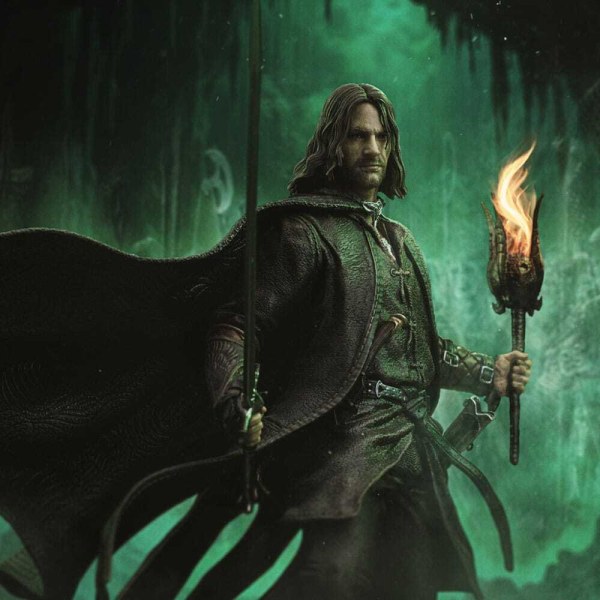 Estatua de Aragorn Desatado a escala 1/10 de El Señor de los Anillos, 31 cm
