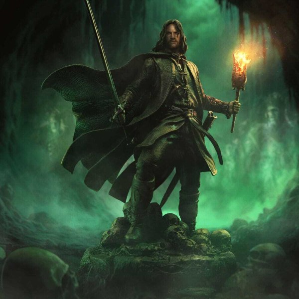 Estatua de Aragorn Desatado a escala 1/10 de El Señor de los Anillos, 31 cm